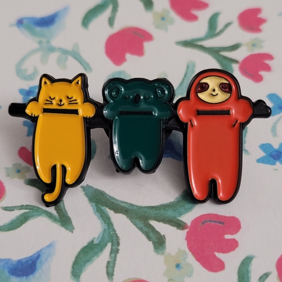 Cat, Koala, & Sloth Hangin With Friends Enamel Pin - Picture 9 of 12